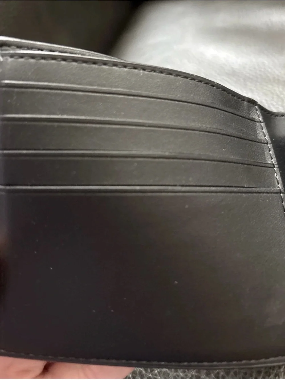 Coach Men's Signature Pebbled Leather Wallet in Charcoal Black